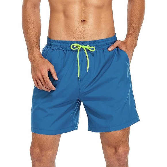 Swim Trunks Quick Dry Bathing Suit for Men with Compression Liner - Picture 3 of 7